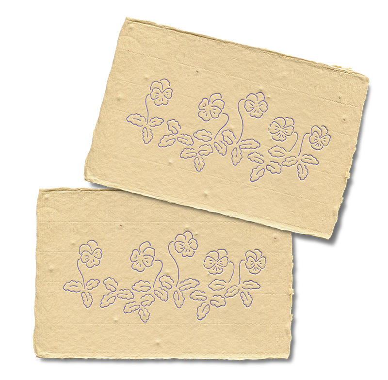 花咲く和紙クラフト・ポストカード